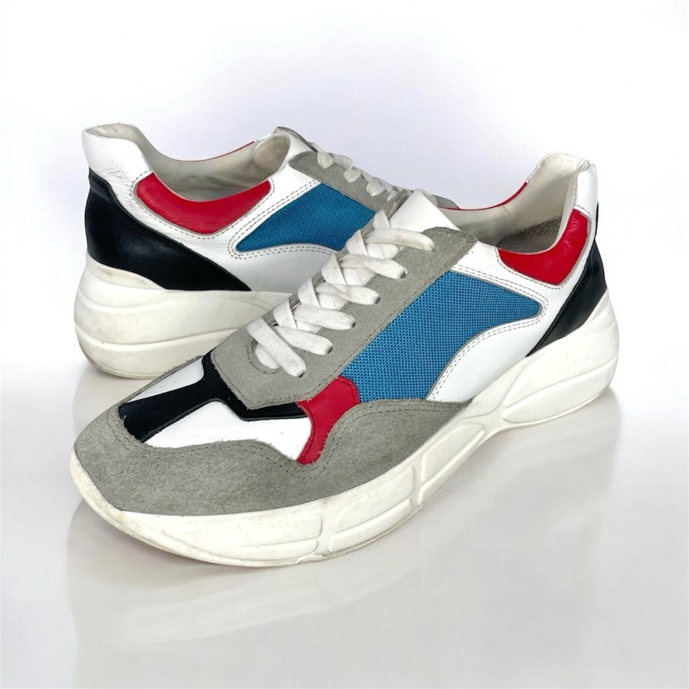 Steve Madden Memory Platform Sneakers Womens 8.5 Multi Color Lace Up